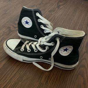 Black high top converse